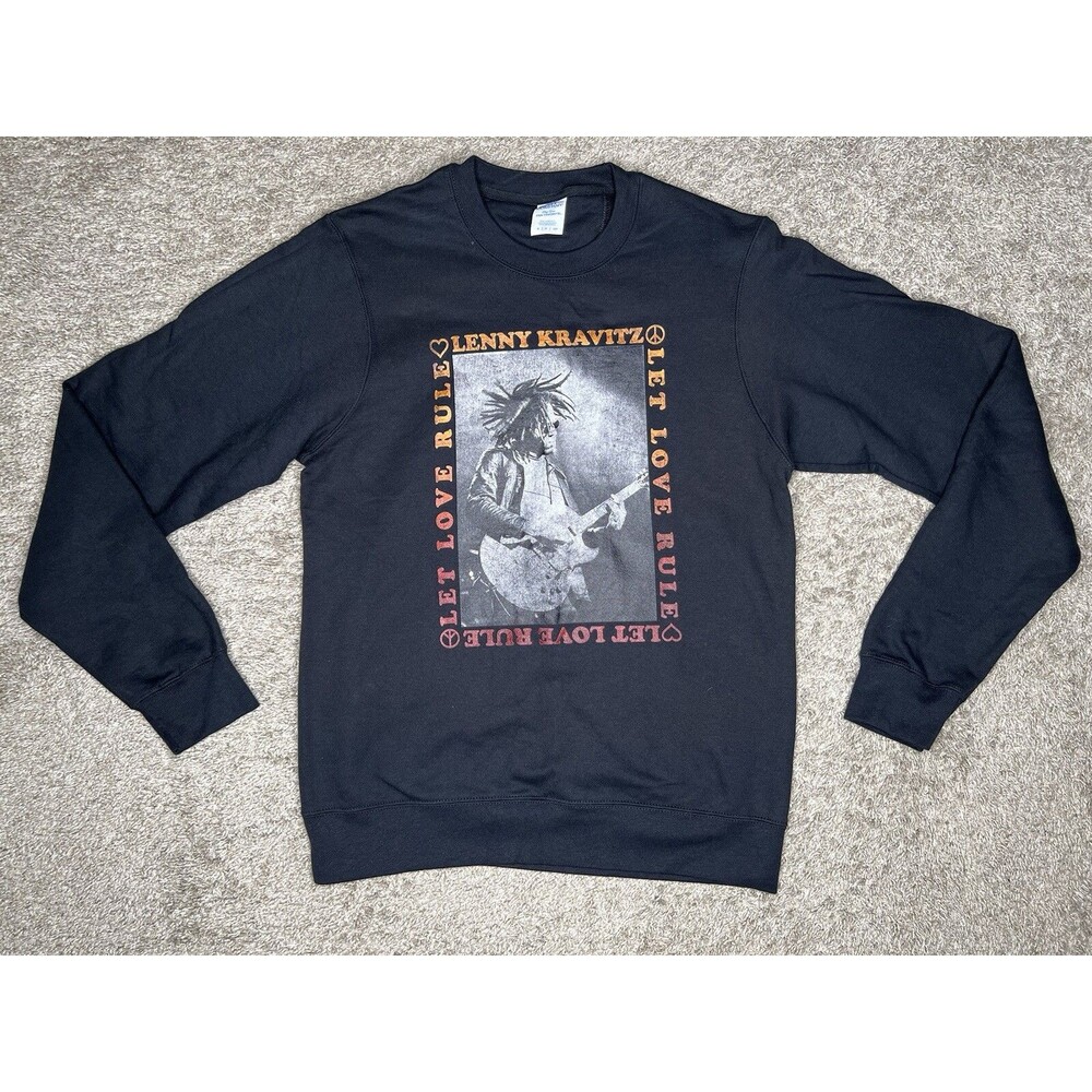 Lenny Kravitz Let Love Rule Sweatshirt Black Size Small